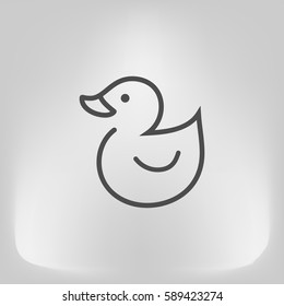 Web line icon. Rubber duck