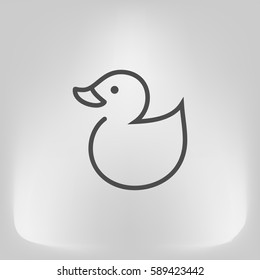 Web line icon. Rubber duck