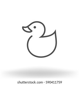 Web line icon. Rubber duck