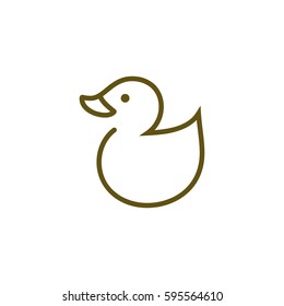 Web line icon. Rubber duck