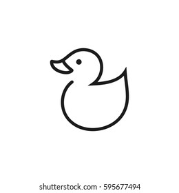 Web line icon. Rubber duck