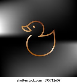 Web line icon. Rubber duck