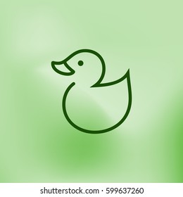 Web line icon. Rubber duck