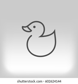 Web line icon. Rubber duck