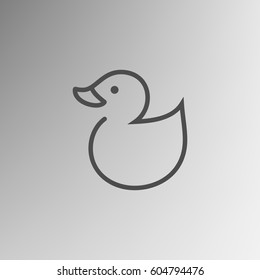 Web line icon. Rubber duck
