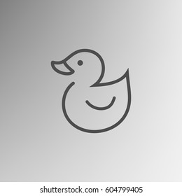 Web line icon. Rubber duck