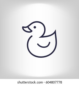 Web line icon. Rubber duck