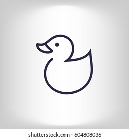 Web line icon. Rubber duck