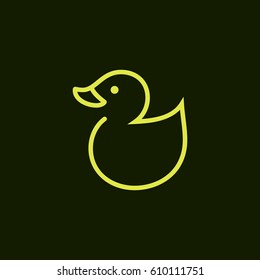 Web line icon. Rubber duck