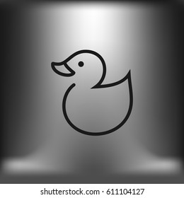 Web line icon. Rubber duck