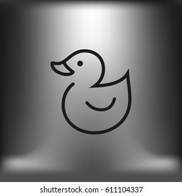 Web line icon. Rubber duck