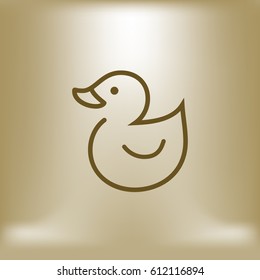 Web line icon. Rubber duck