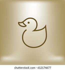 Web line icon. Rubber duck