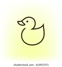 Web line icon. Rubber duck