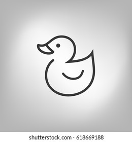 Web line icon. Rubber duck
