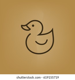 Web line icon. Rubber duck