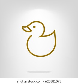 Web line icon. Rubber duck