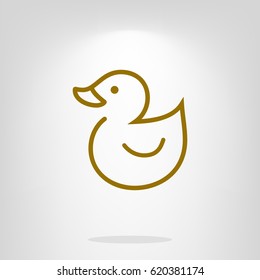 Web line icon. Rubber duck