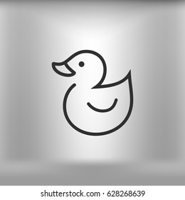 Web line icon. Rubber duck
