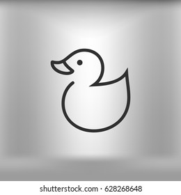 Web line icon. Rubber duck