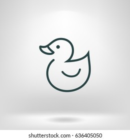 Web line icon. Rubber duck