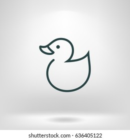 Web line icon. Rubber duck