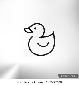 Web line icon. Rubber duck