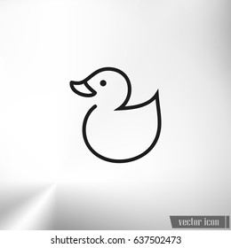 Web line icon. Rubber duck