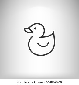 Web line icon. Rubber duck