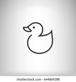 Web line icon. Rubber duck