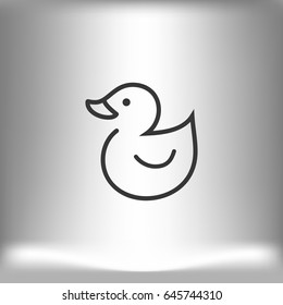 Web line icon. Rubber duck