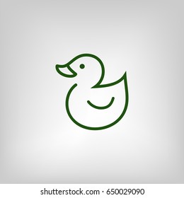 Web line icon. Rubber duck