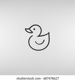 Web line icon. Rubber duck