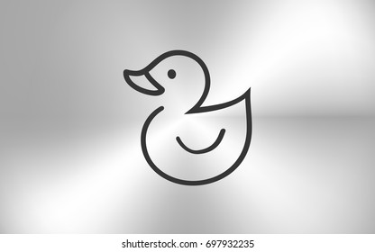 Web line icon. Rubber duck