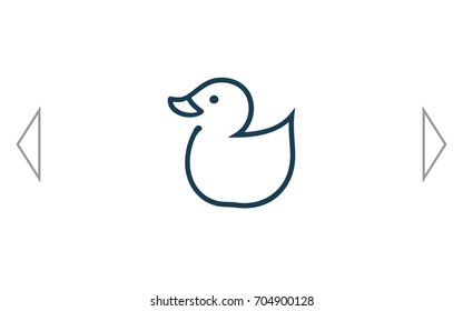 Web line icon. Rubber duck