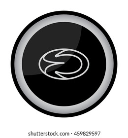 Web line icon. Rugby ball