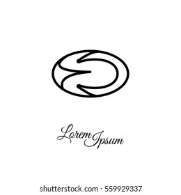 Web line icon. Rugby ball