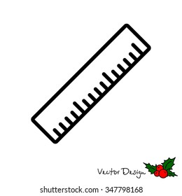 Web line icon. Ruler