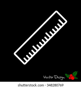 Web line icon. Ruler