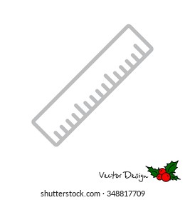 Web line icon. Ruler