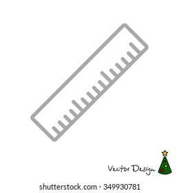 Web line icon. Ruler