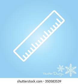 Web line icon. Ruler