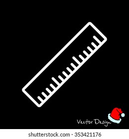 Web line icon. Ruler