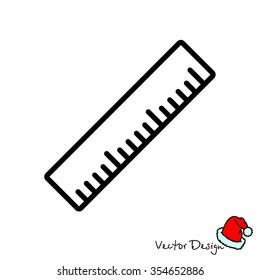 Web line icon. Ruler