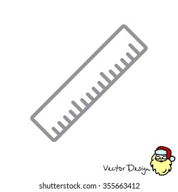 Web line icon. Ruler