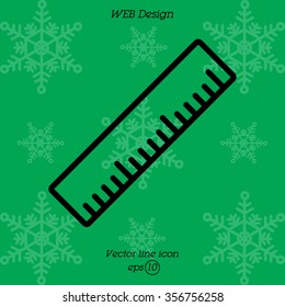 Web line icon. Ruler
