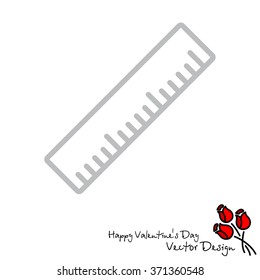 Web line icon. Ruler