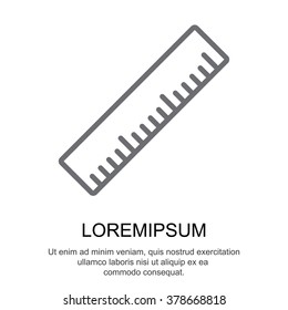 Web line icon. Ruler