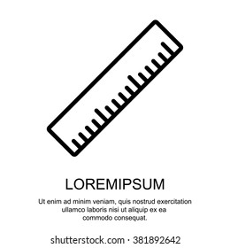 Web line icon. Ruler