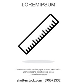 Web line icon. Ruler